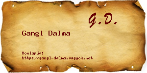 Gangl Dalma névjegykártya